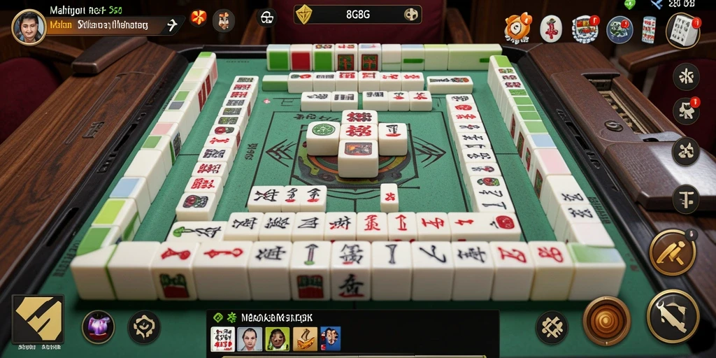 Tampilan gameplay Mahjong yang seru dan menantang.