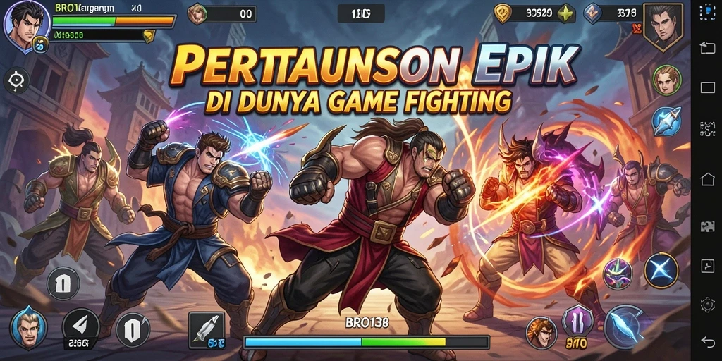 Tampilan utama gameplay BRO138 dengan aksi pertarungan yang intens.