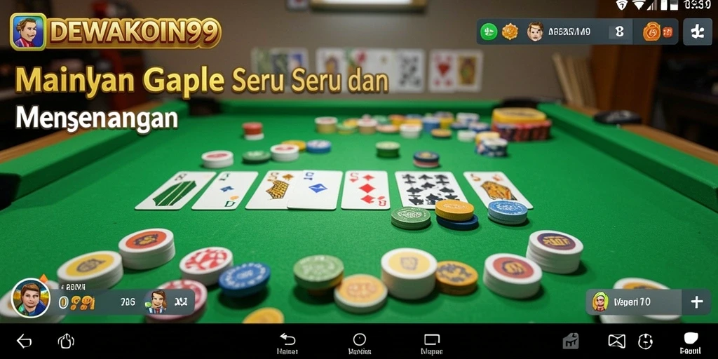 Tampilan gameplay seru dari DEWAKOIN99 saat bermain Gaple.