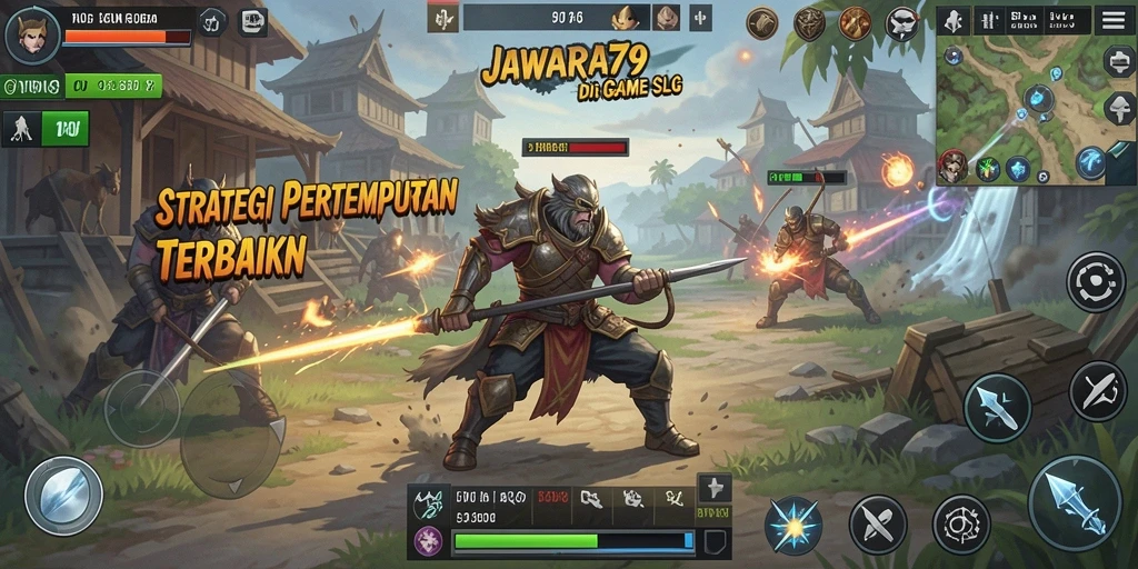 Tampilan gameplay JAWARA79 dengan aksi pertempuran yang menegangkan.