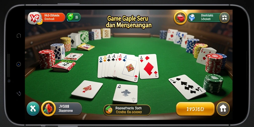 Tampilan gameplay JVS88 yang menarik saat bermain Gaple.