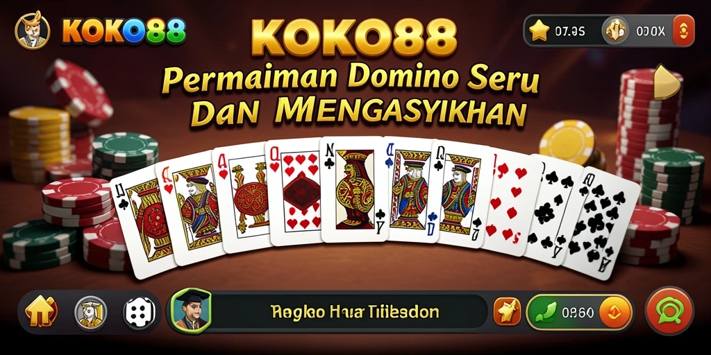 Tampilan menarik dari gameplay KOKO88 domino yang seru.