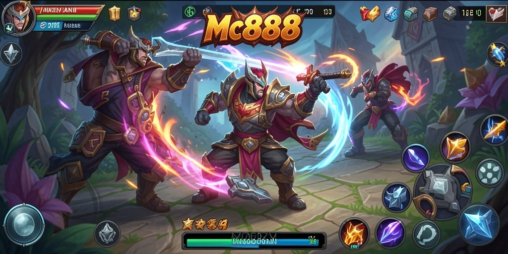 Gameplay seru MOBA dengan aksi mendebarkan.