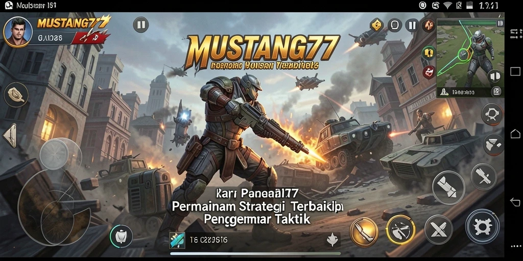Screenshot utama MUSTANG77 menunjukkan gameplay strategis yang mendebarkan.