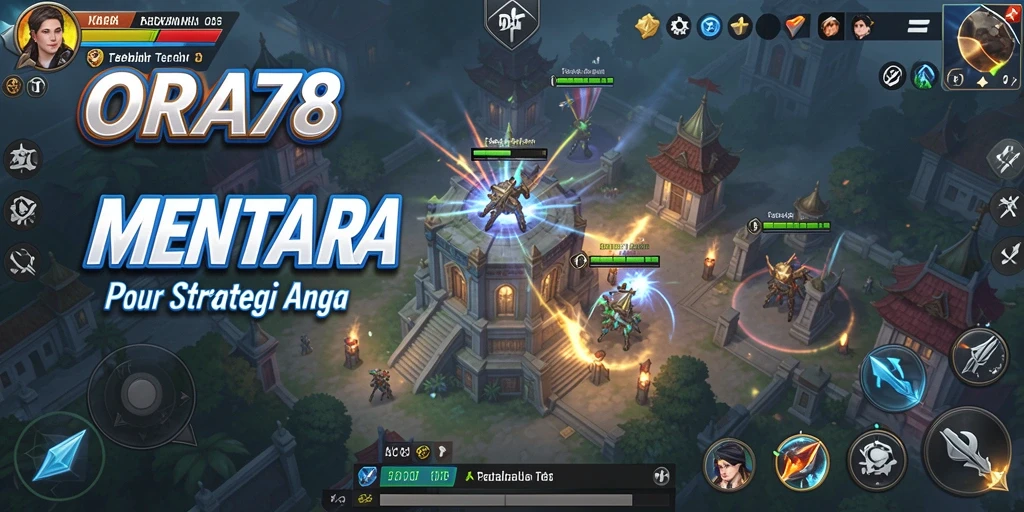 Tampilan gameplay utama ORA78 yang menampilkan strategi Tower Defense.