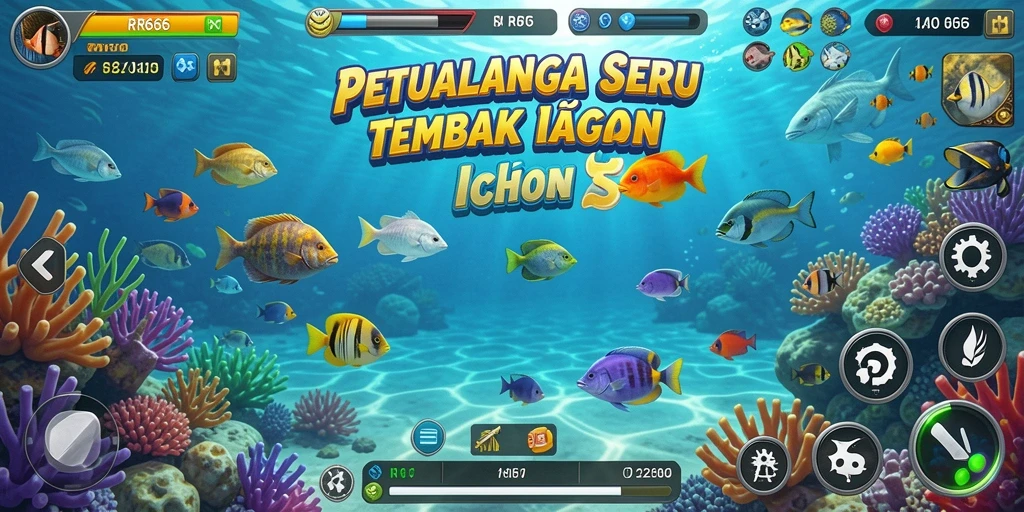 Tampilan gameplay RR666 yang menampilkan aksi seru tembak ikan.